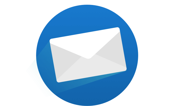 Graphic icon of an eight by eleven envelope, resembling a courier service.