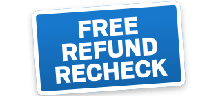 Refund not what you expected? Get your Free Refund Recheck. 
